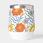 Modern Abstract Flowers Boho Wavy (Arrière)