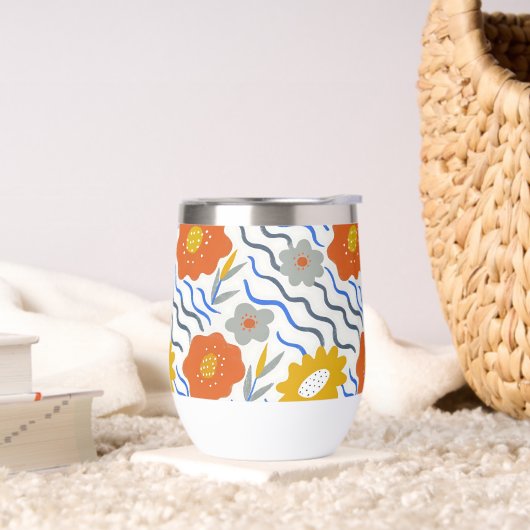 Modern Abstract Flowers Boho Wavy (Salon)