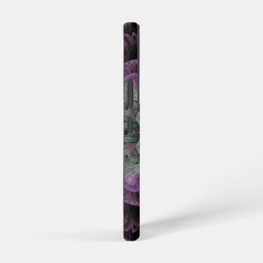 Modern Abstract fractaal Paars en groen ontwerp Samsung Galaxy Hoesje (Rechterkant)