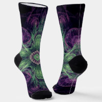 Modern Abstract fractaal Paars en groen ontwerp
