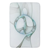 Modern Abstract Fractal Art Blue Turquoise Gray Badmat (Voorkant Verticaal)