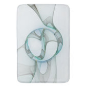 Modern Abstract Fractal Art Blue Turquoise Gray Badmat (Voorkant Verticaal)