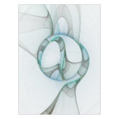 Modern Abstract Fractal Art Blue Turquoise Gray Tafelkleed (Voorkant)