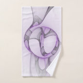 Modern Abstract Fractal Art Lavender Gray (Serviette à main)
