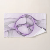 Modern Abstract fractal Art Lavender Gray Bad Handdoek (Handdoek)