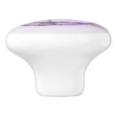 Modern Abstract fractal Art Lavender Gray Keramische Knop (Zijkant)