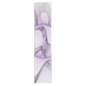 Modern Abstract fractal Art Lavender Gray Korte Tafelloper (Voorkant)