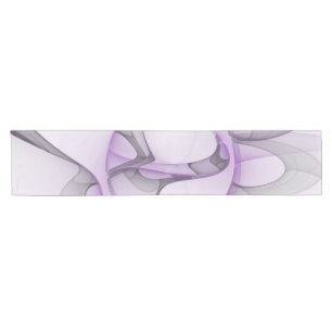 Modern Abstract fractal Art Lavender Gray Korte Tafelloper