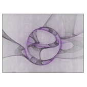 Modern Abstract fractal Art Lavender Gray Snijplank (Voorkant)