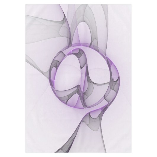Modern Abstract fractal Art Lavender Gray Tafelkleed (Voorkant)