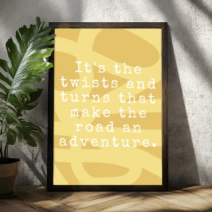 Modern Abstract geel Inspirerend Quote Poster