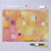 Modern Abstract geel Tissuepapier (Craft)