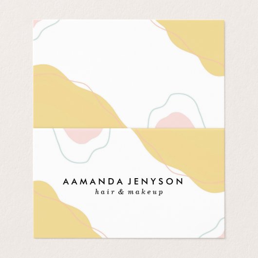 Modern Abstract geel Visitekaartjes (Buitenkant ongevouwen)