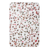 Modern Abstract gemarmerd roze Terracotta Terrazzo Badmat (Voorkant Verticaal)