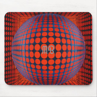 Modern Abstract Geometric Black Red Blue Pattern Muismat