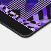 Modern Abstract Geometric Black White Purple Art (Coin)