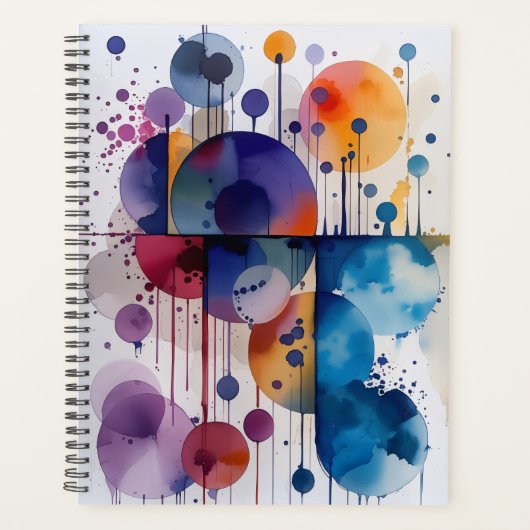 Modern Abstract Geometric Circles Planner (Voorkant)