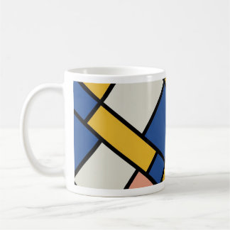 modern abstract geometric color block pattern desi koffiemok