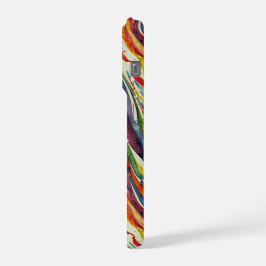 Modern abstract geometric digital pattern 40 iPhone hoesje (Linkerkant)