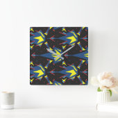 Modern abstract geometric digital pattern 57 vierkante klok (Huis)