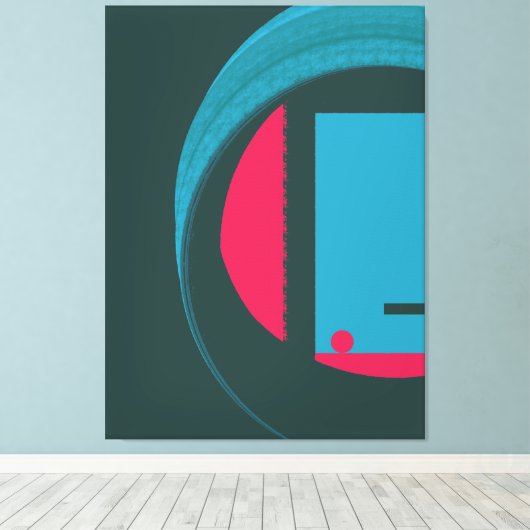 Modern Abstract Geometric Echo  Canvas Afdruk (Insitu (Houten vloer))