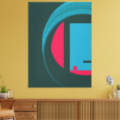 Modern Abstract Geometric Echo Canvas Afdruk (Insitu (Woonkamer))