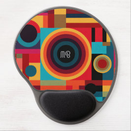 Modern Abstract Geometric Vibrant Energetic Shapes Gel Muismat