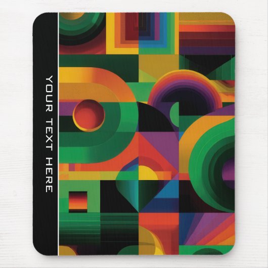 Modern Abstract Geometric Vibrant Energetic Shapes Muismat (Voorkant)