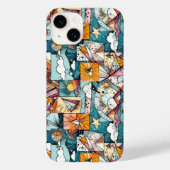 Modern abstract geometrisch digitaal patroon 43 Case-Mate iPhone case (Achterkant)