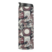 Modern abstract geometrisch digitaal patroon 46 thermosbeker (Geroteerd rechts)