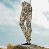 Modern Abstract geometrisch monochroom beige patro Leggings