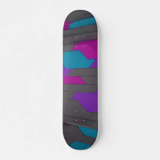 Modern Abstract geometrisch stijlvol patroon Skateboard (Voorkant)