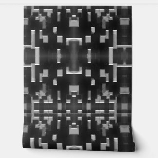 Modern Abstract geometrisch zwart-wit ontwerp Behang