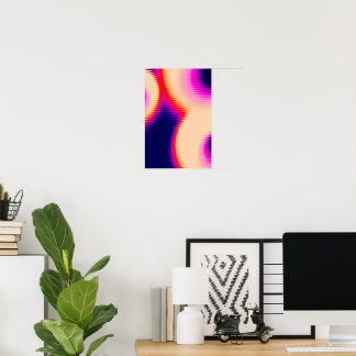 Modern Abstract Geribbeld glas сkleurrijke gradiën Poster