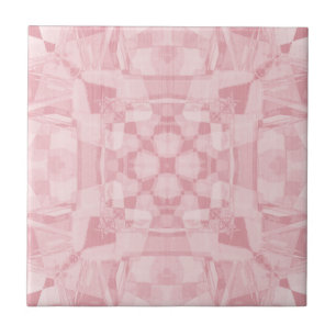Modern Abstract Gothic Diamond Cross-Roze Mosaic Tegeltje