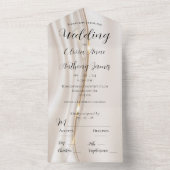 Modern Abstract gouden huwelijk All In One Uitnodiging (Binnen)