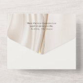 Modern Abstract gouden huwelijk All In One Uitnodiging (Achterkant)