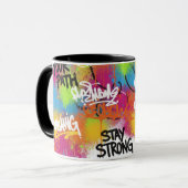 Modern Abstract Graffiti Art Personalized Gift Mug (Devant gauche)