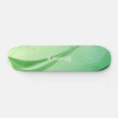 Modern Abstract Green Fluid Waves & Geometric Grap Skateboard (Horizontaal)