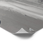 Modern Abstract grijs met rood merk Poster (Hoek)