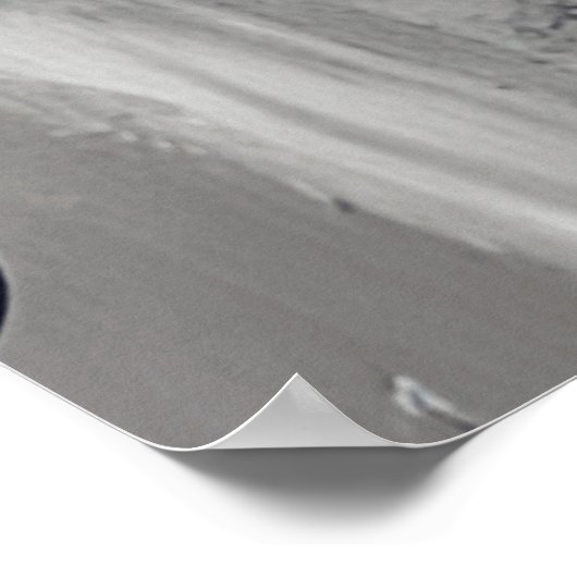 Modern Abstract grijs met rood merk Poster (Hoek)