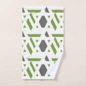 Modern, abstract, grijs, olijfgroen, wit bad handdoek (Handdoek)