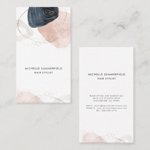 Modern Abstract Hair Stylist Custom Visitekaartje
