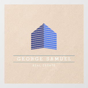 Modern Abstract Huis Logo Makelaar Raamsticker