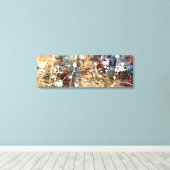Modern Abstract in blauw, bourgogne en natuurlijk Canvas Afdruk (Insitu (Houten vloer))