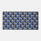 modern Abstract in blauw en wit Bureaumat (Voorkant)