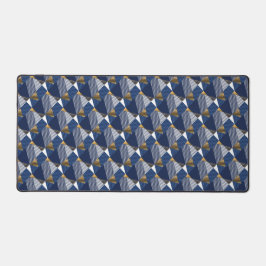modern Abstract in blauw en wit Bureaumat