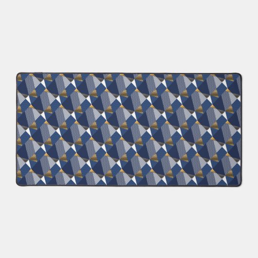 modern Abstract in blauw en wit Bureaumat (Voorkant)