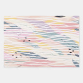 Modern Abstract inpakpapier Flat Sheet Set van 3 (Voorkant 2)