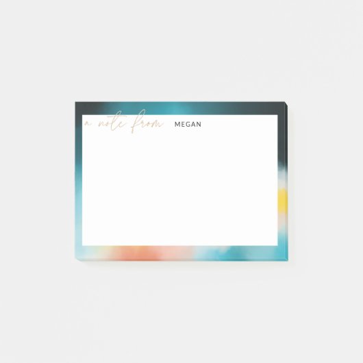 Modern abstract interly grens en scripted post-it® notes (Voorkant)